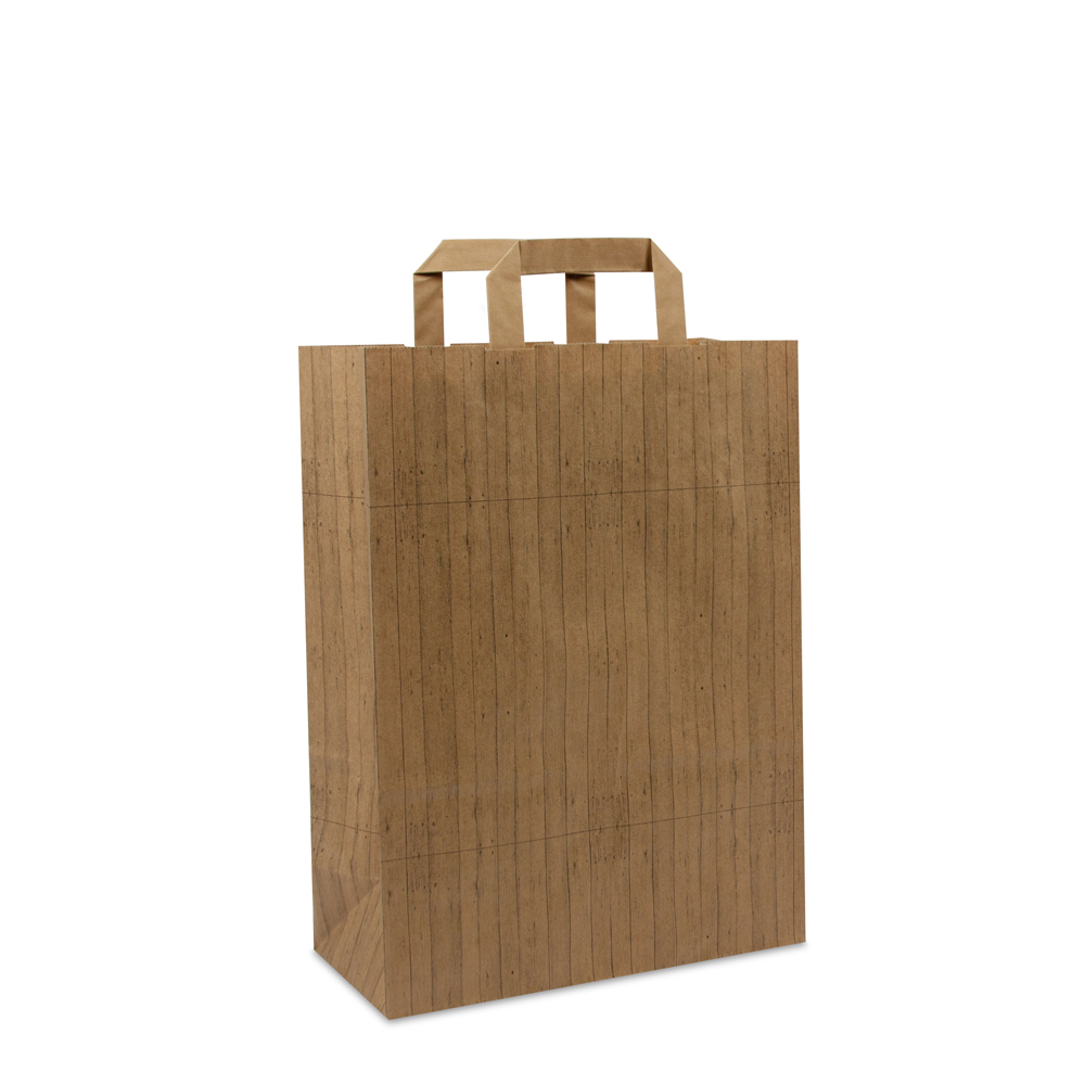 Papiertaschen FSC® - Holzstruktur