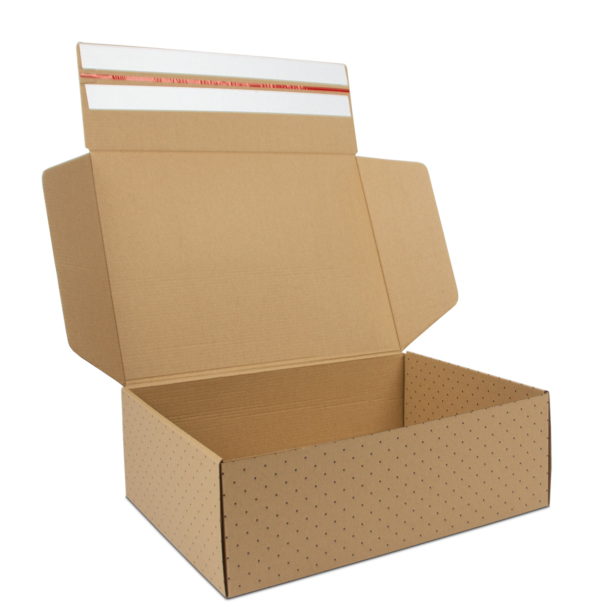 Shipping boxes with return strip - Dots