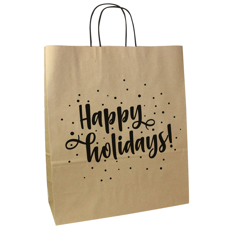 Paper Christmas bags - Happy Holidays