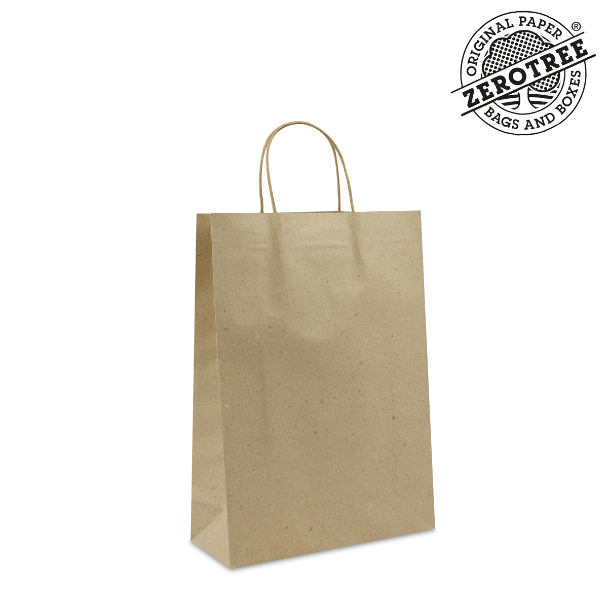 Twisted ZEROTREE® bags deluxe - Recycled grass paper