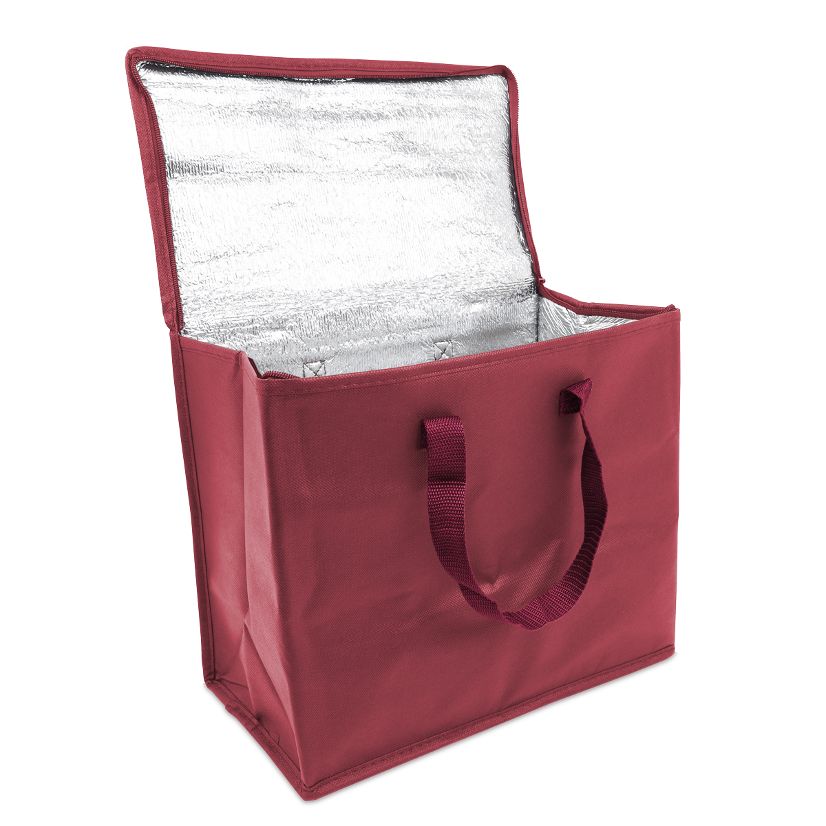 Non-woven cool bags with zipper closing