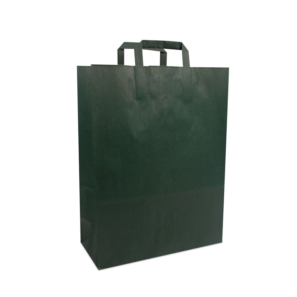 Budget paper bags with flat paper handles