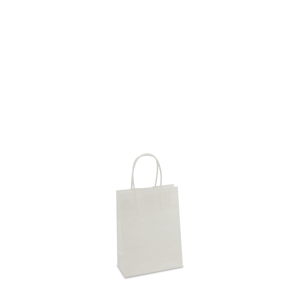 Deluxe twisted paper bags with bottom card 