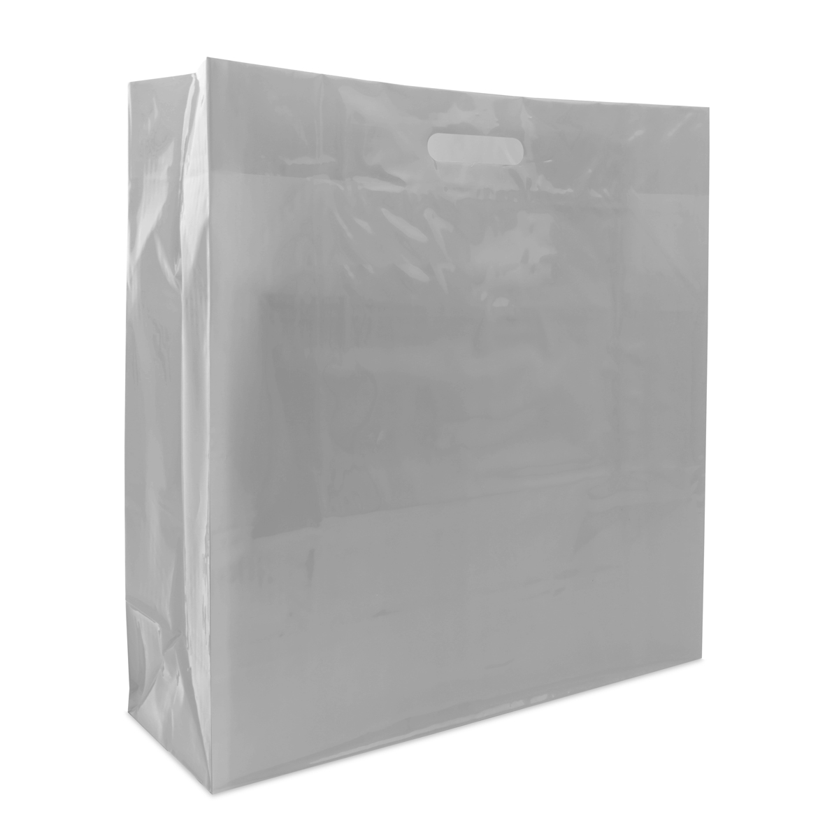 Plastic clear bags with block bottom