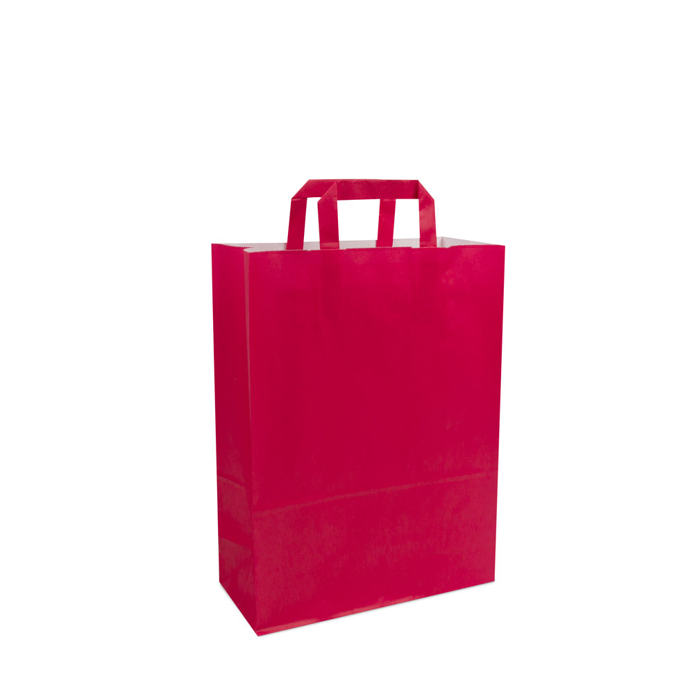 Budget paper bags with flat paper handles