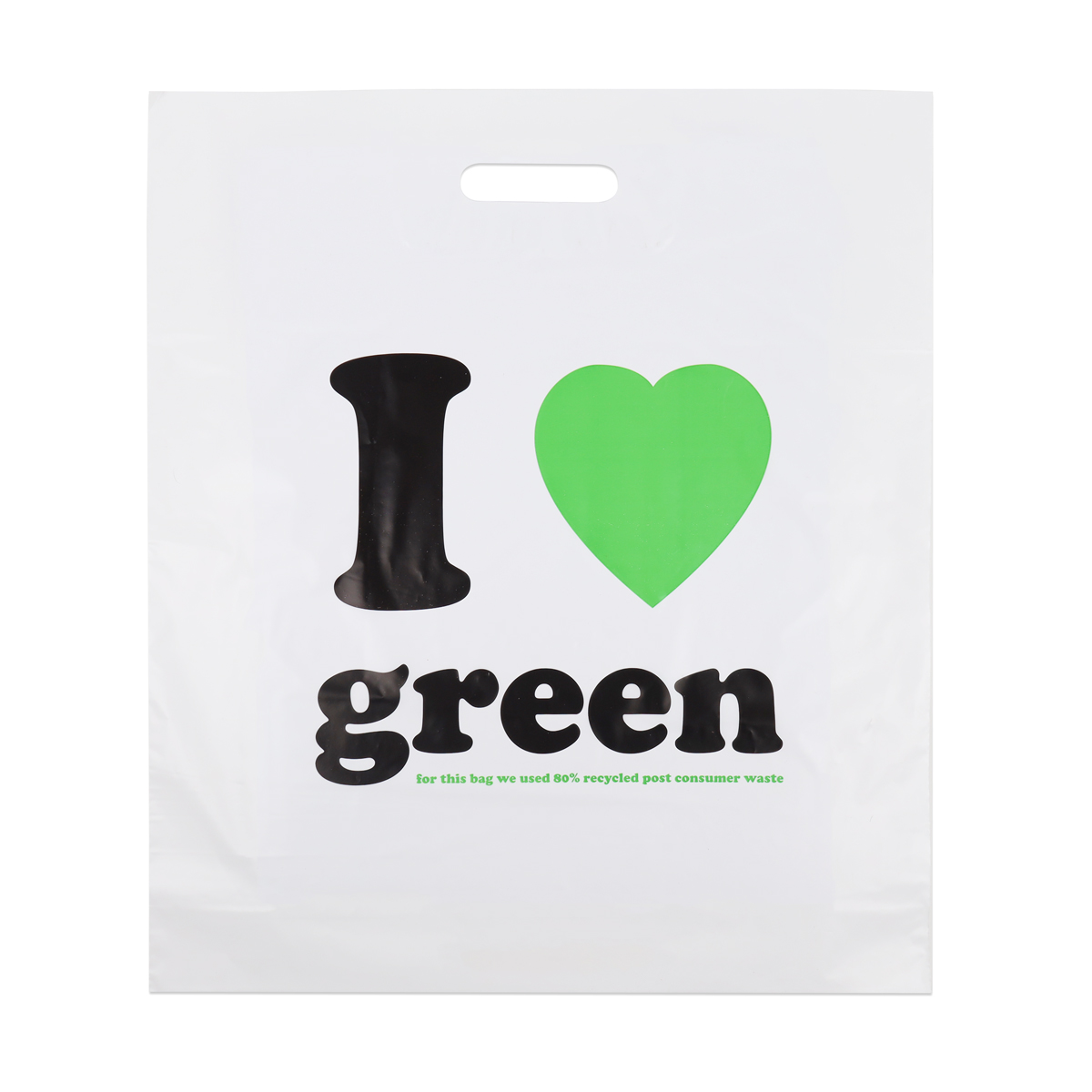 Recycelte Budget-Plastiktaschen - I love green