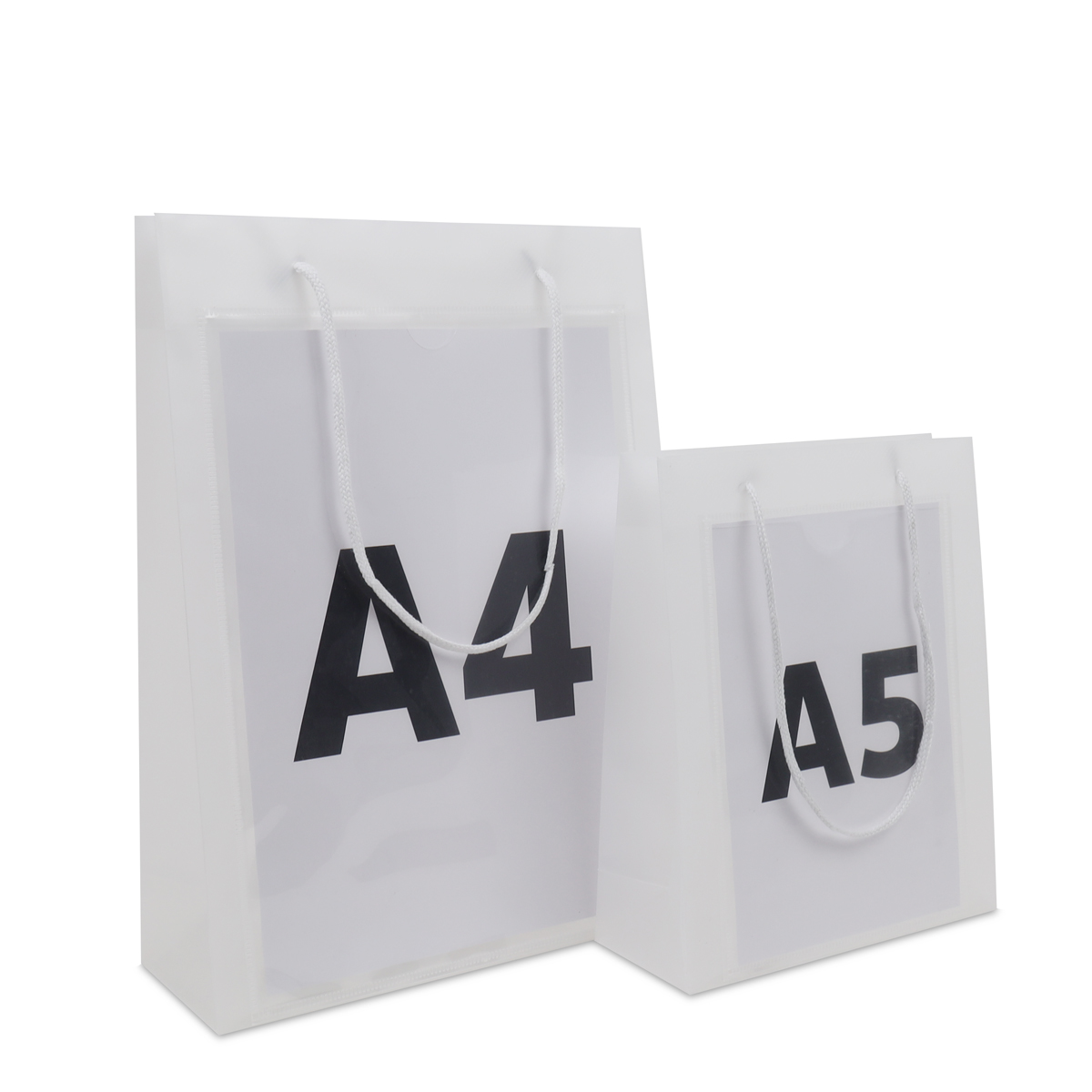 Luxury plastic window bags with A4/A5 insert window