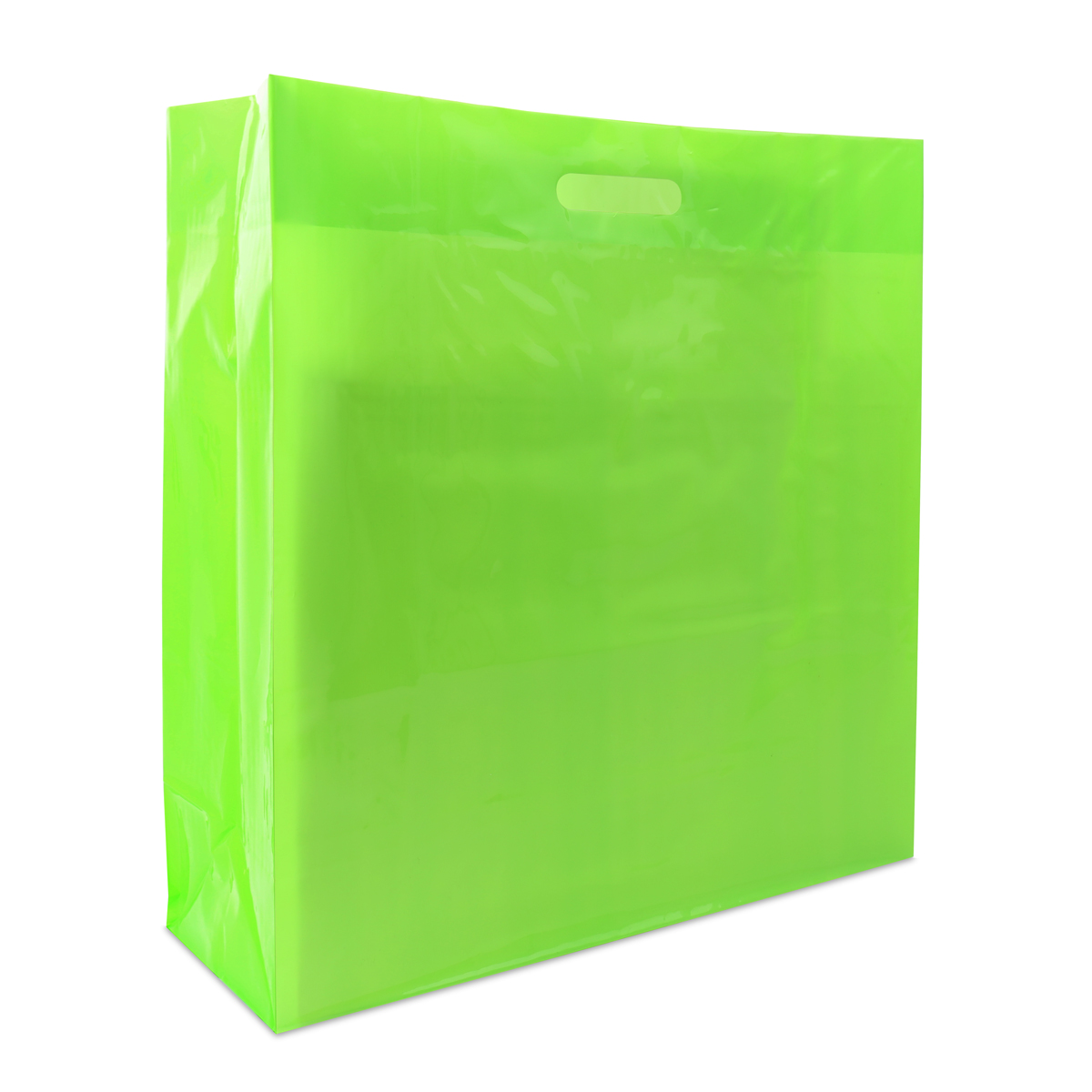 Plastic clear bags with block bottom