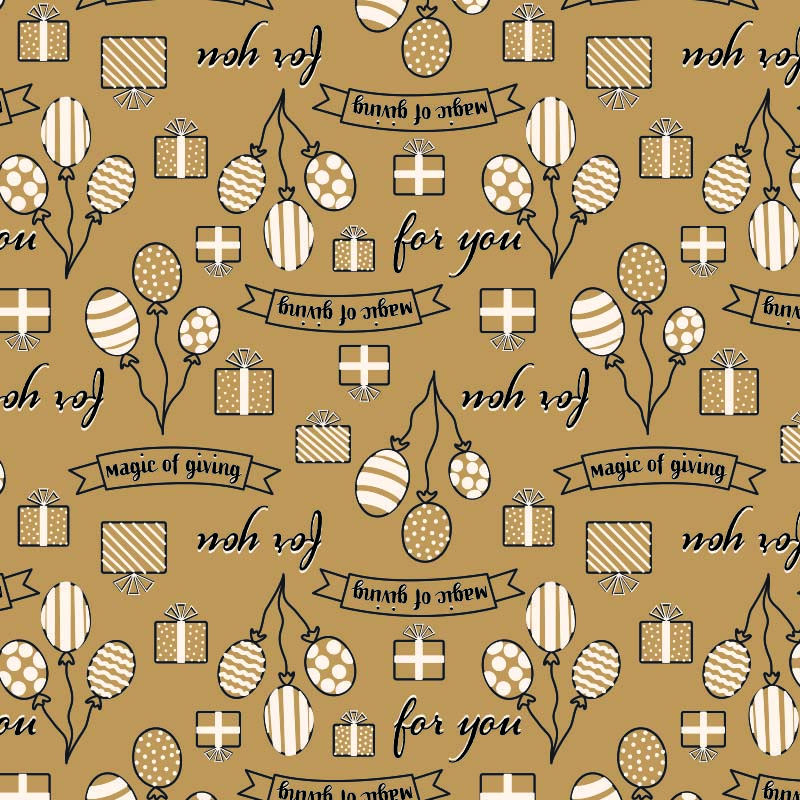 Brown wrapping paper - Gift design