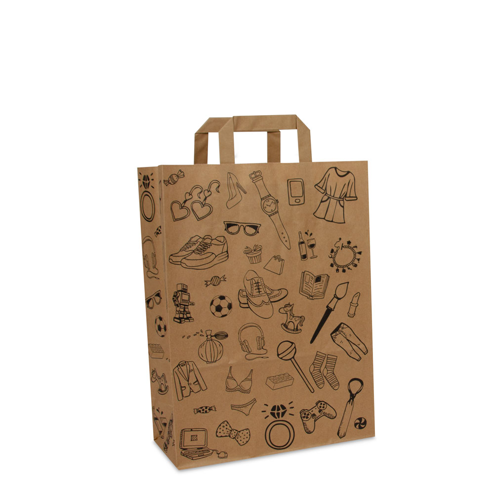 Kraft bags FSC® - Doodle design