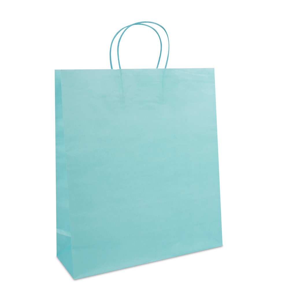 Deluxe twisted paper bags with bottom card 