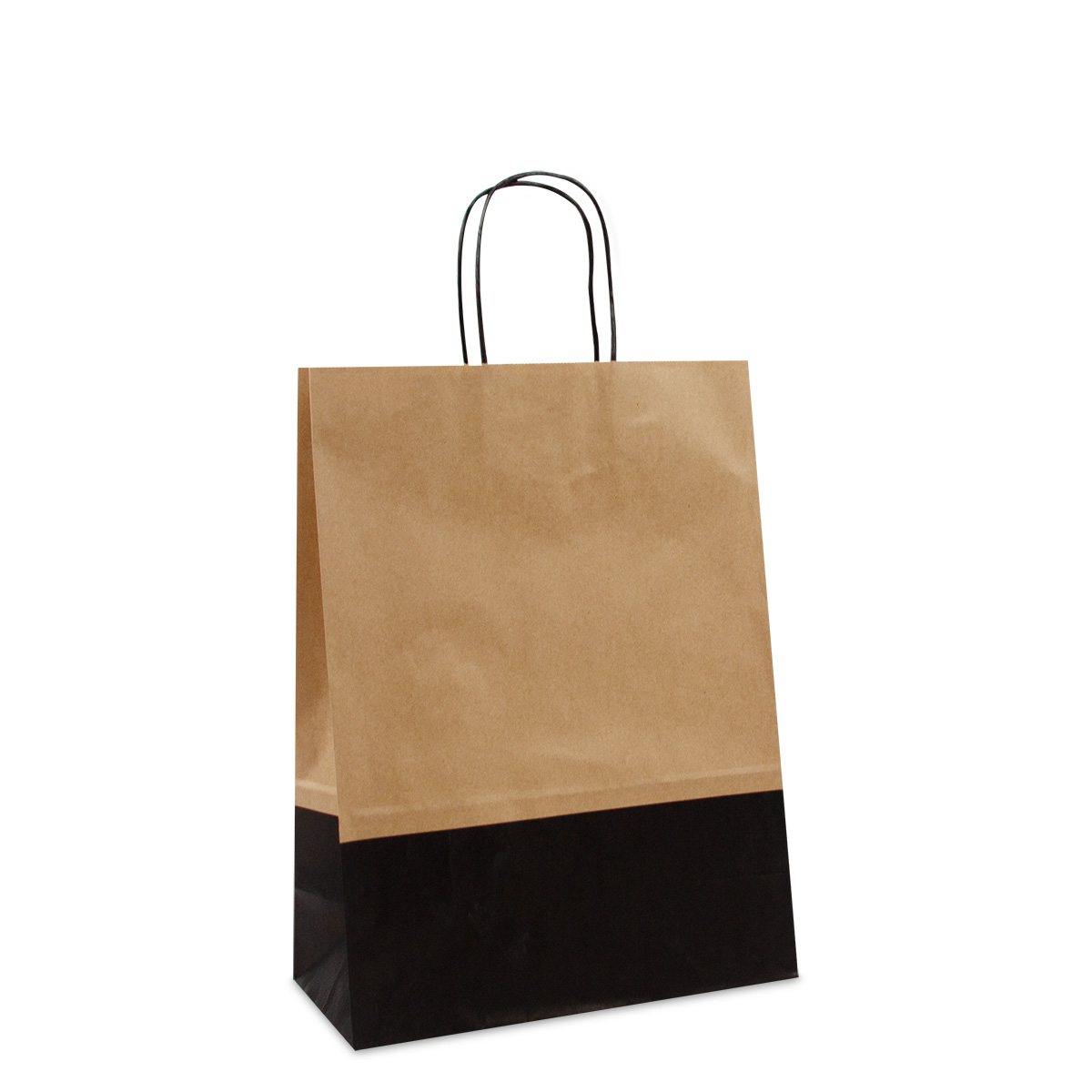 Twisted paper bags - Brown/black duotone