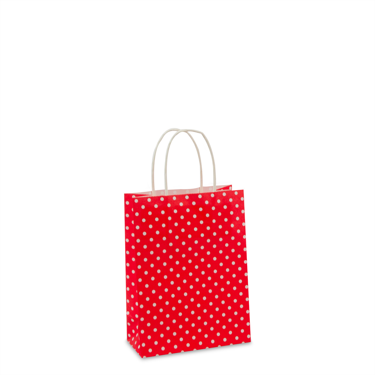 Papiertaschen mit gedrehte Kordeln - Polka Dot