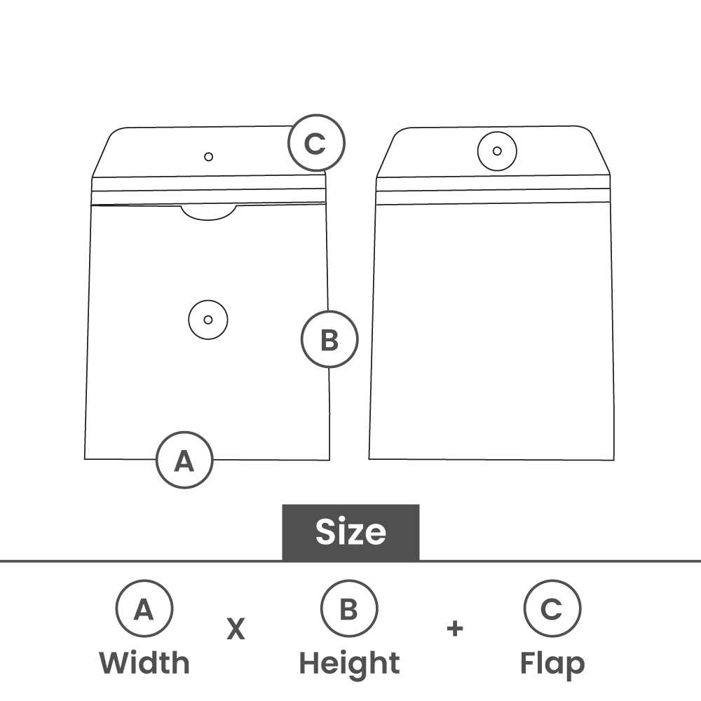 Porte-facture en papier kraft avec fermeture japonaise