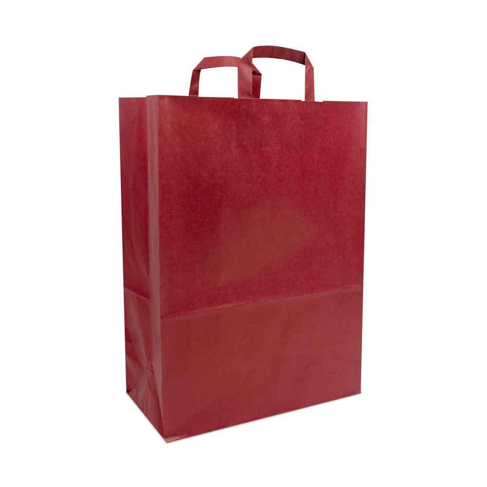 Budget paper bags with flat paper handles