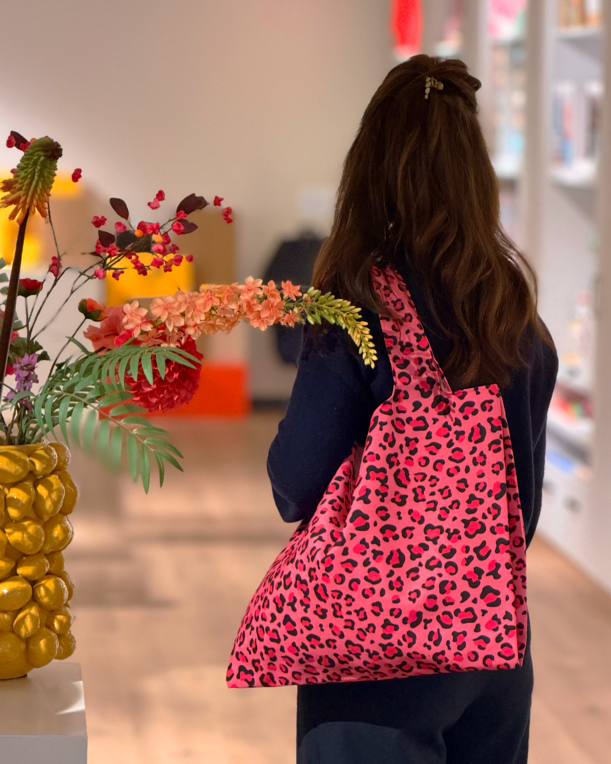 Baumwoll-Strandtaschen mit Panthermuster