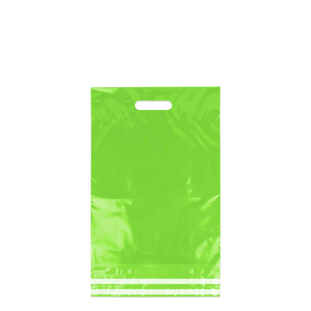 Plastic shipping bags with handle and return strip