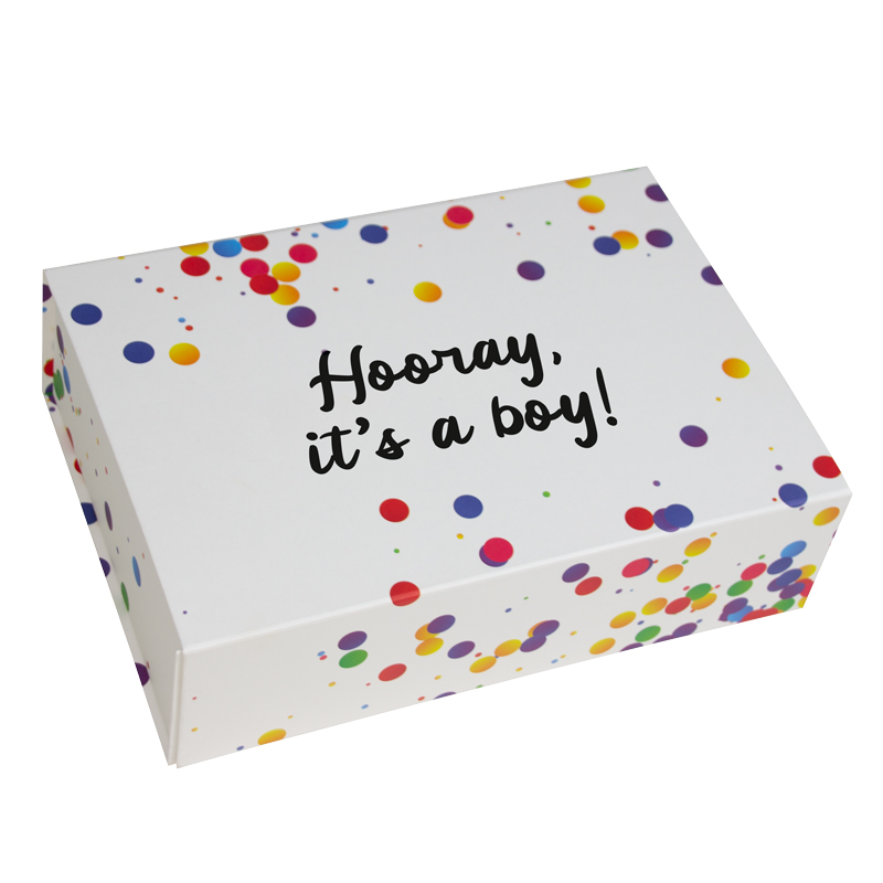 Confetti magnetic boxes - Hooray it's a boy!