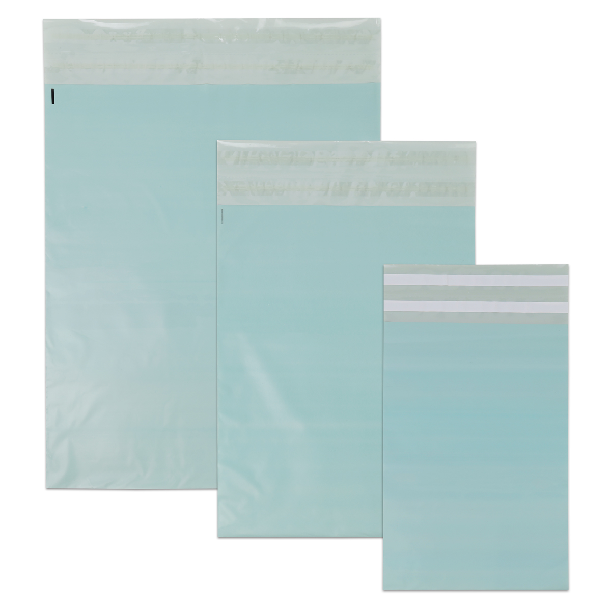 Plastic shipping bags with return strip