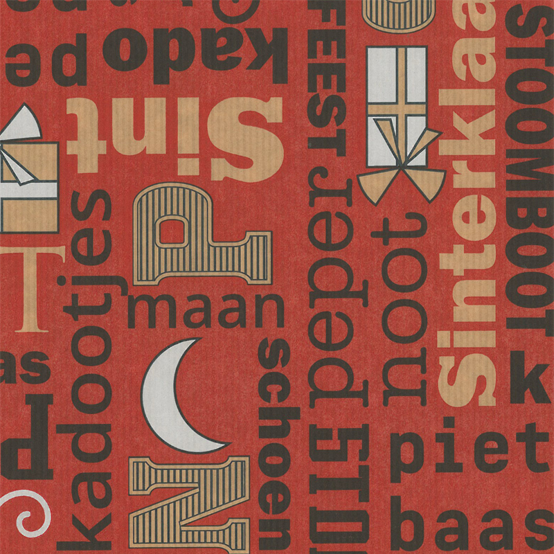 Sinterklaas wrapping paper - D018