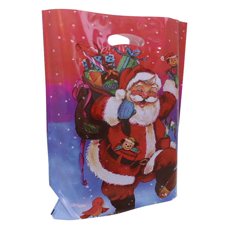 Plastic kersttassen - Father Christmas 