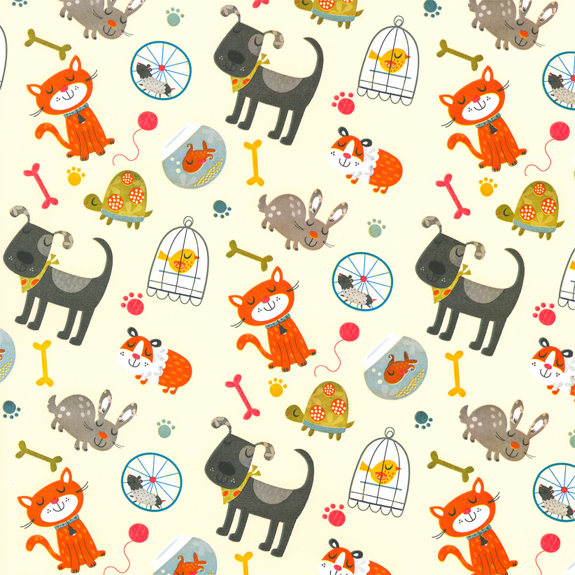 Coated wrapping paper - Animal design