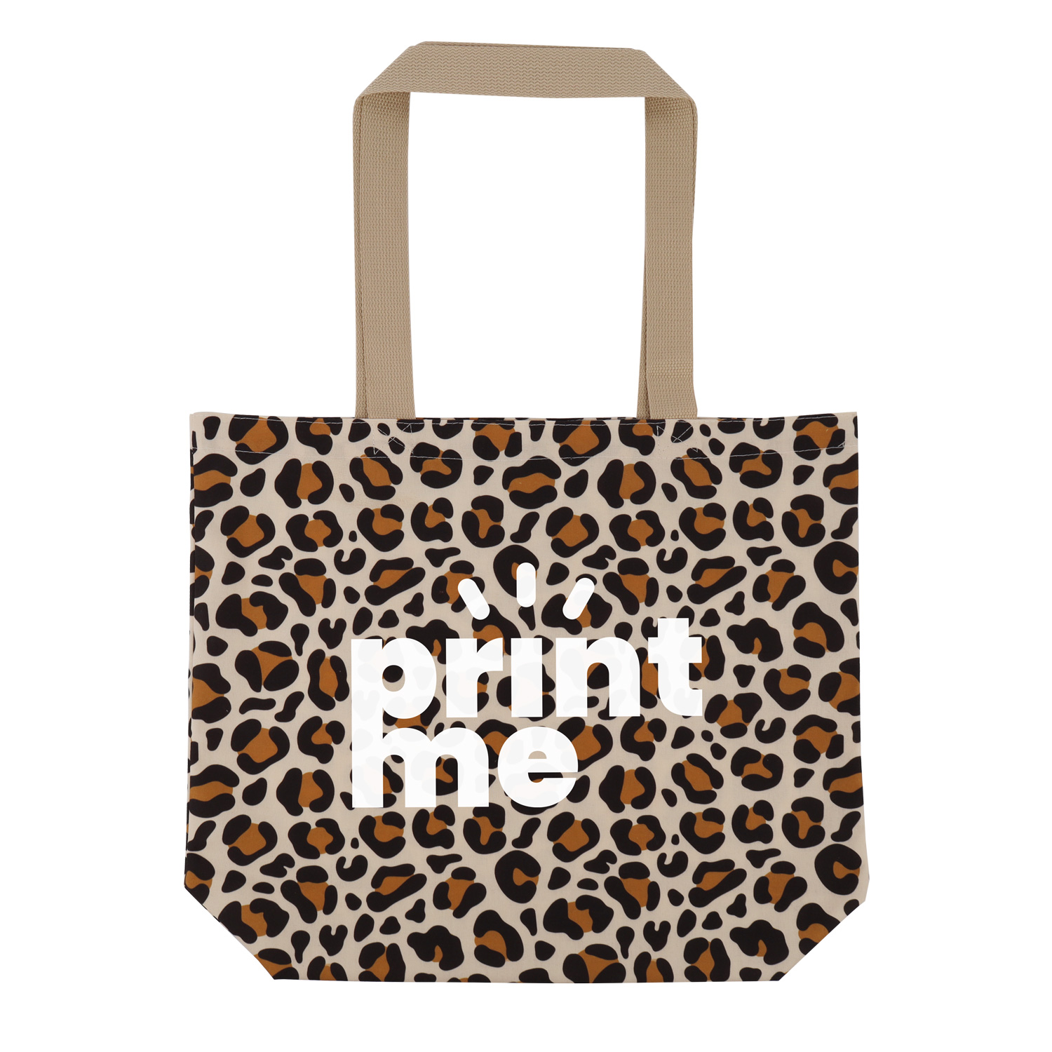 Baumwoll-Shopper mit Leopardenmuster