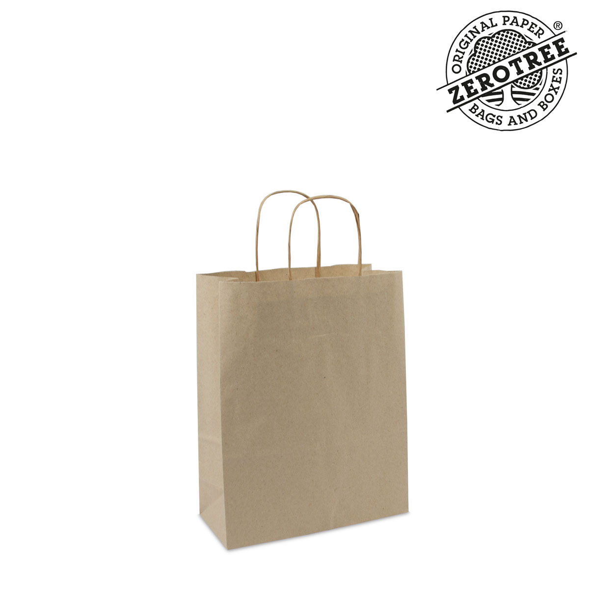 ZEROTREE® Taschen mit gedrehte Griffen - Recycling-Graspapier