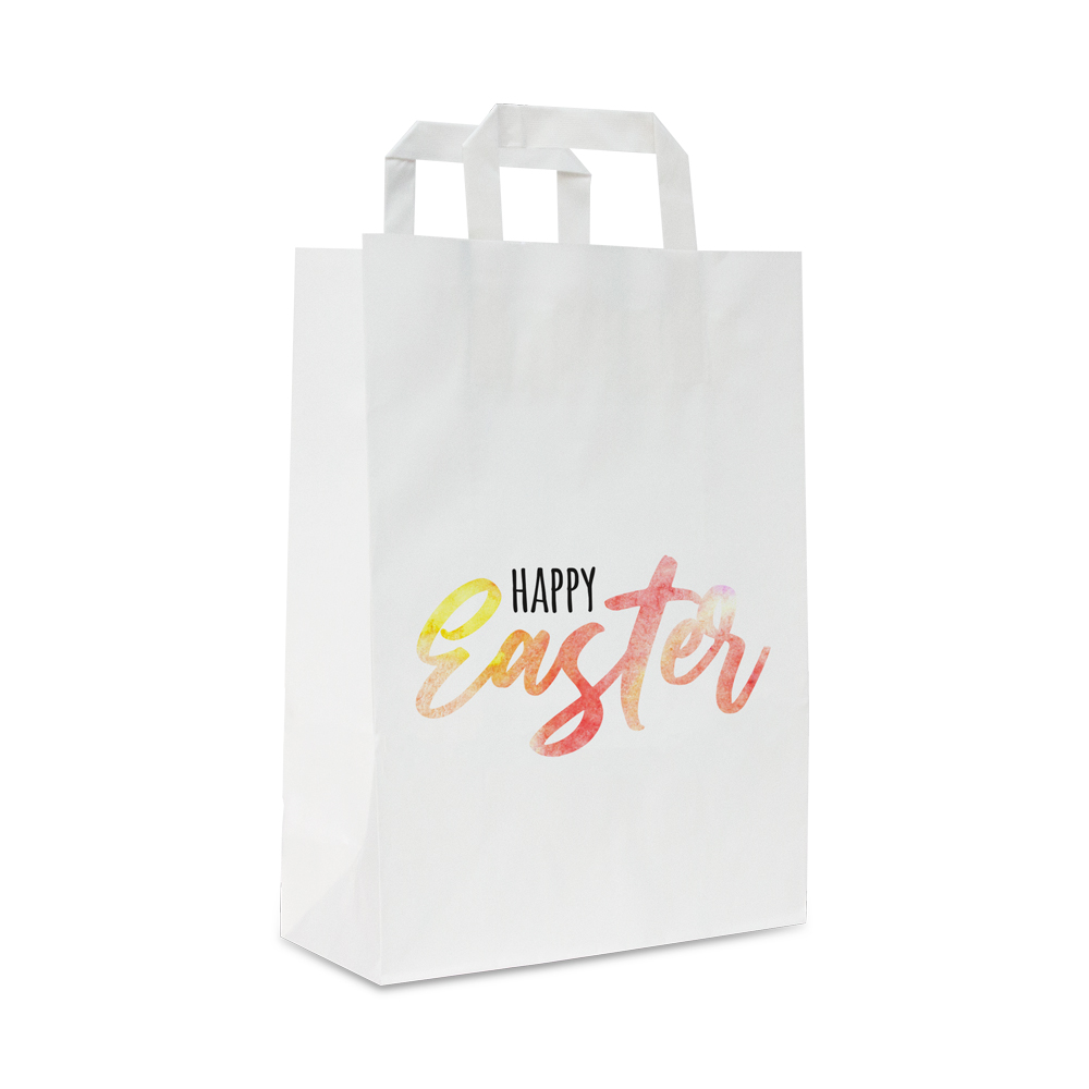 Pasen papieren draagtassen - Happy Easter 