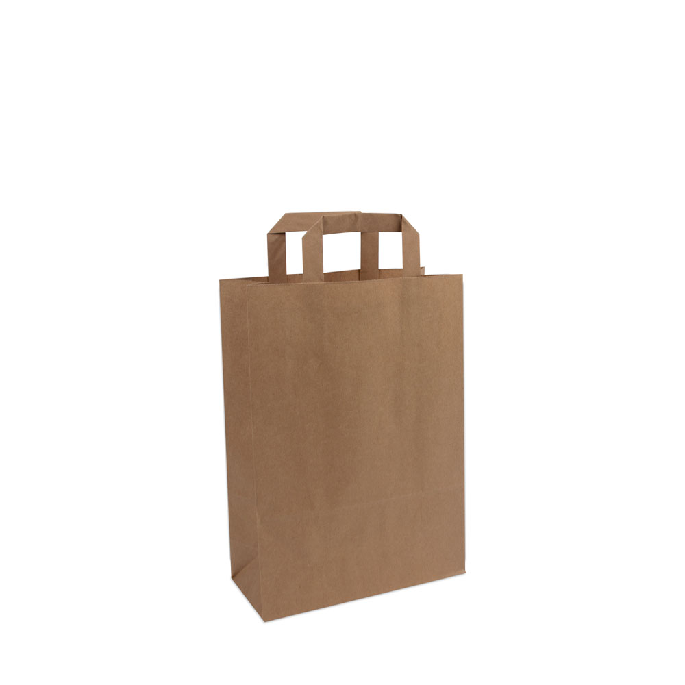 Budget paper bags with flat paper handles
