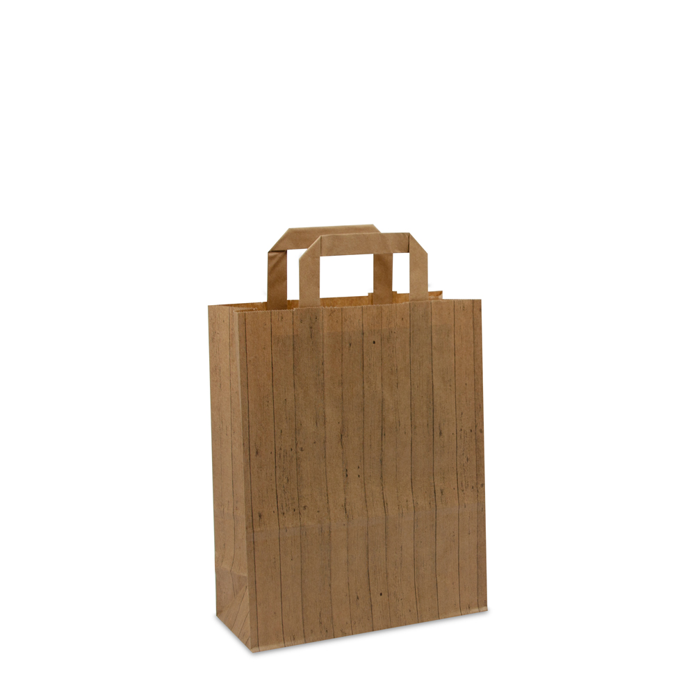 Papiertaschen FSC® - Holzstruktur