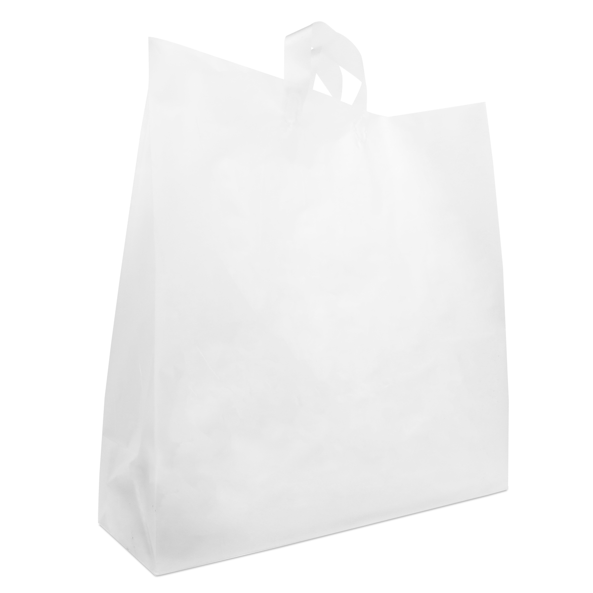 Plastic bag with bottom fold