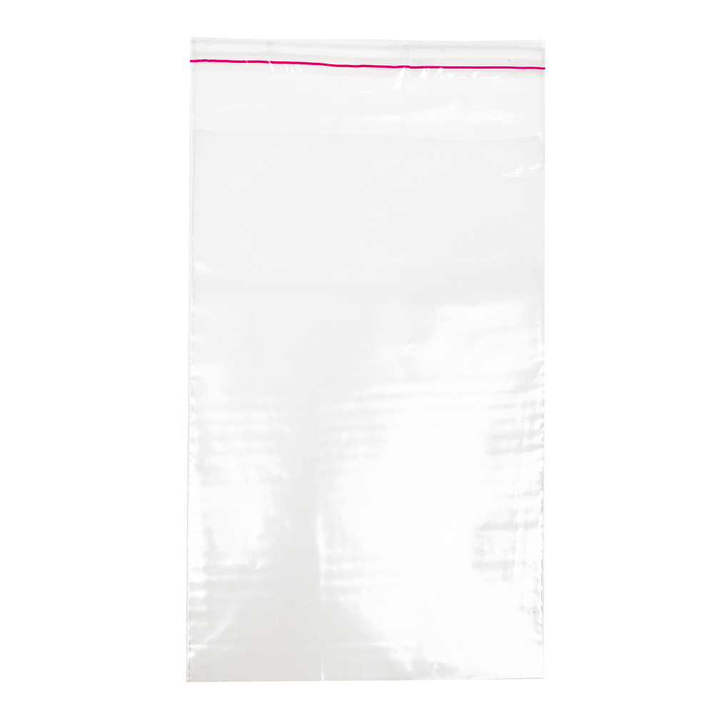 Transparent plastic pouches with flap