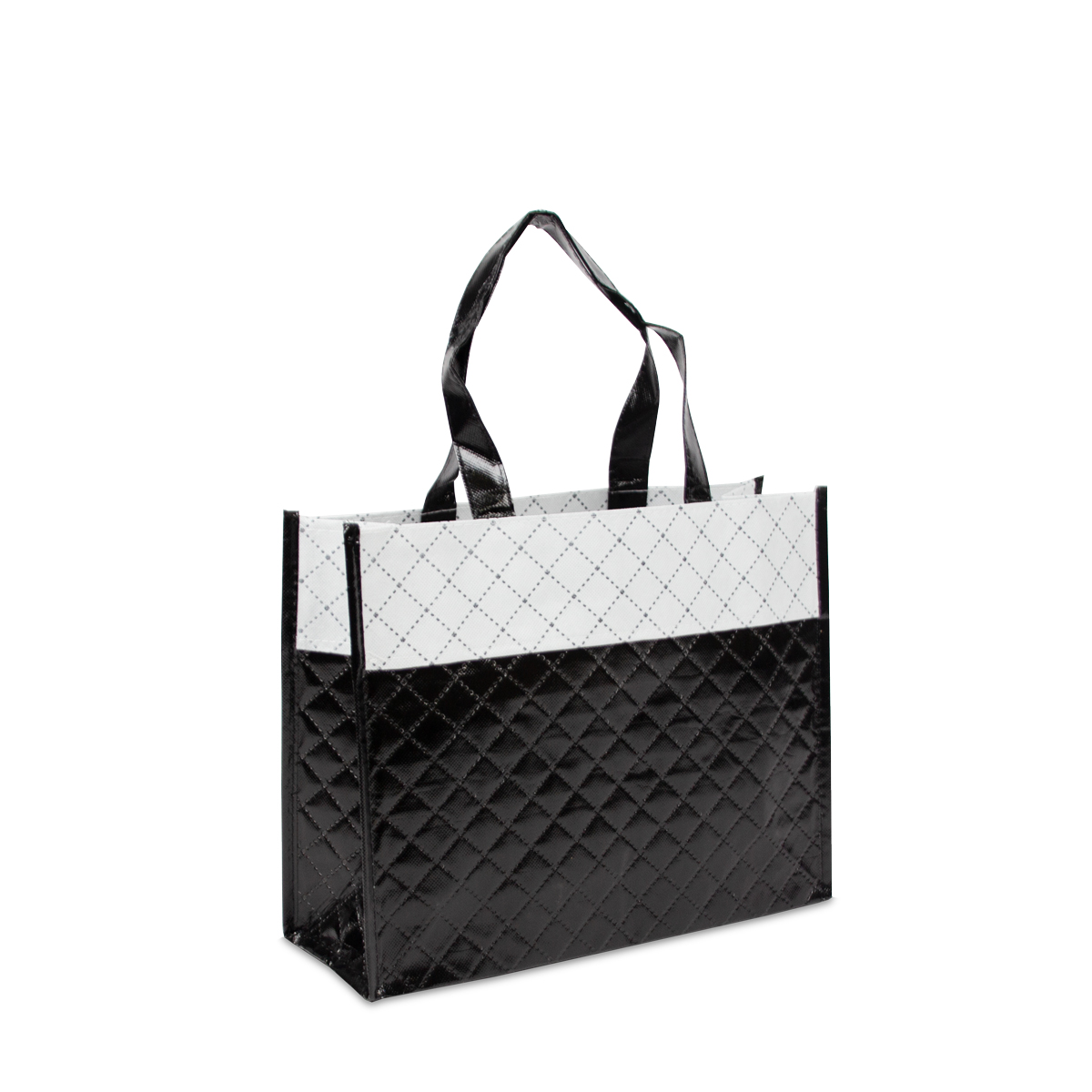 Luxury non-woven diamond shoppers