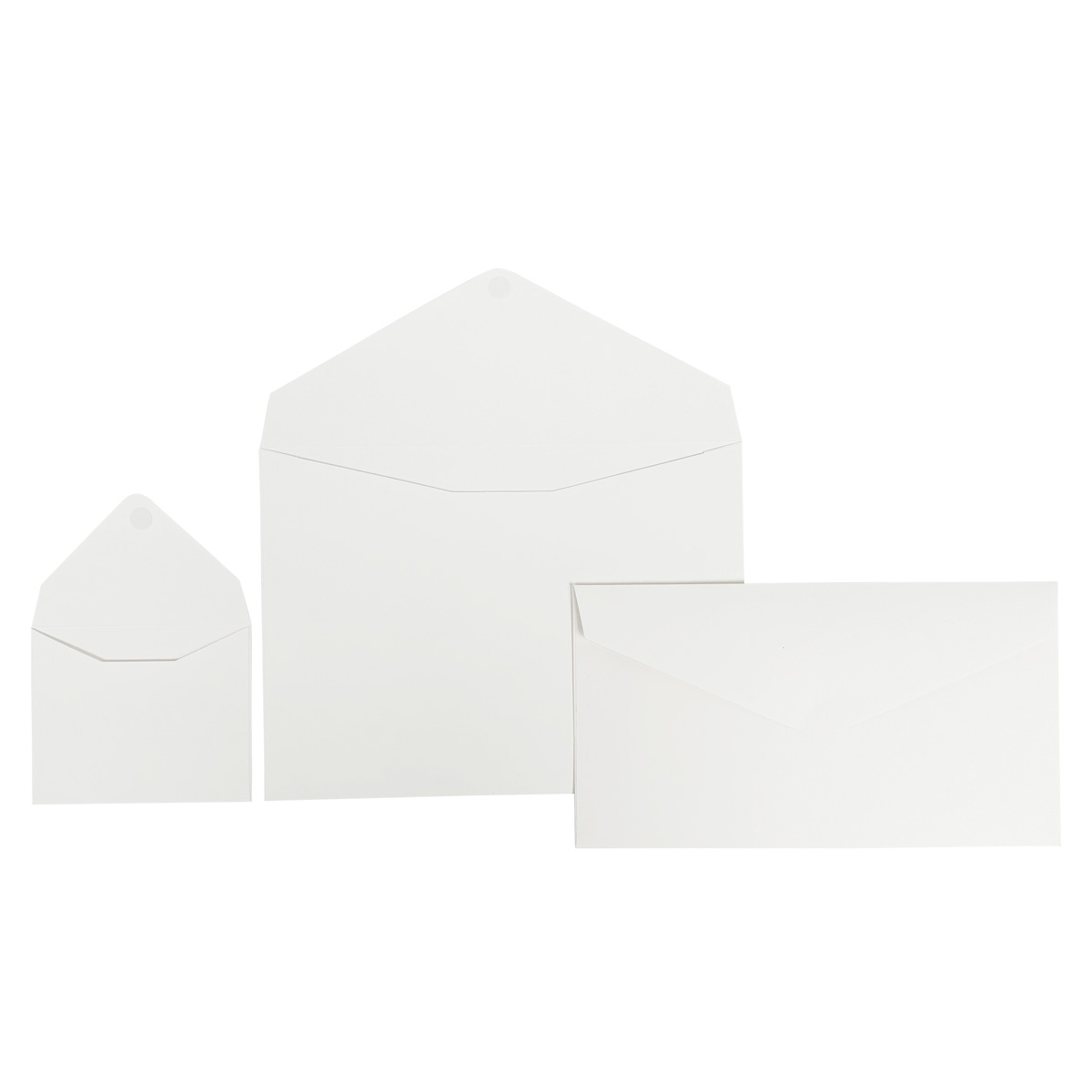 Paper gift envelopes with flap closure