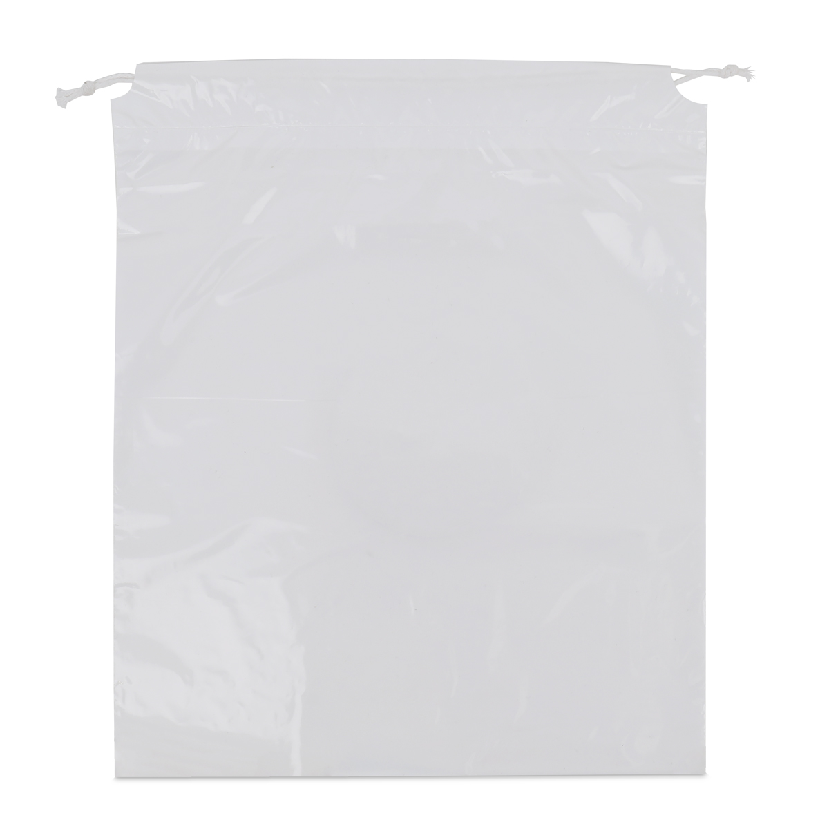Plastic laundry bags with drawstring
