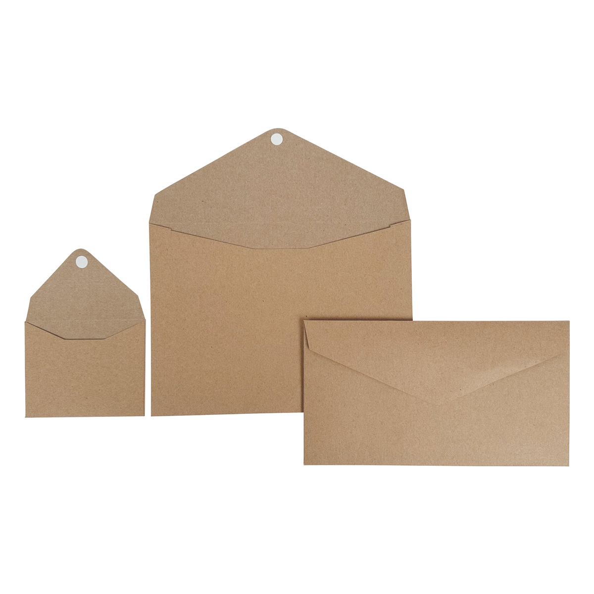 Paper packing list envelopes with flap closing