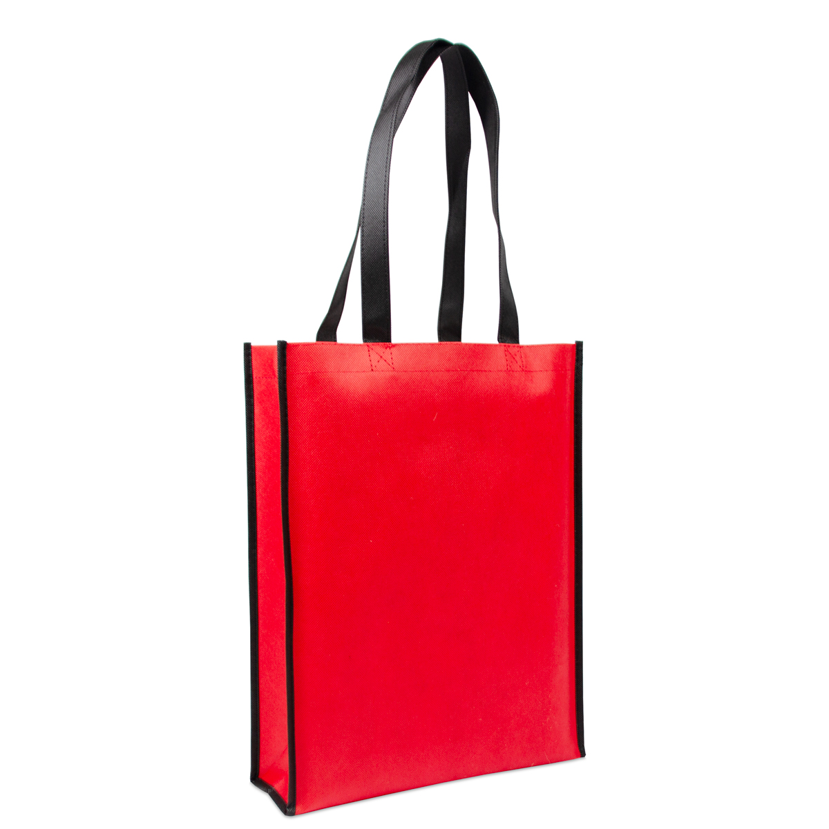 Non-woven shoppers - Rood/zwart duotone