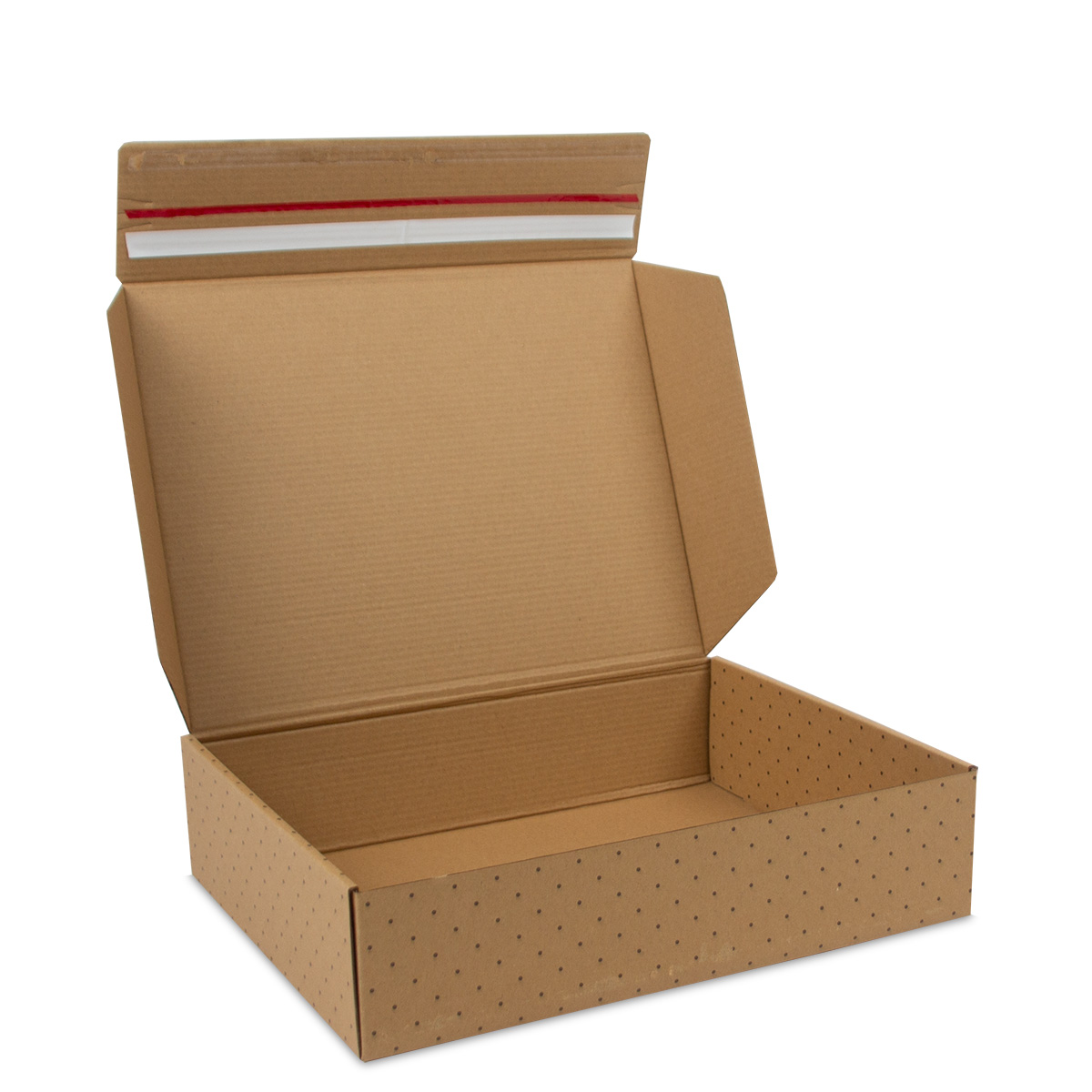 Shipping boxes with return strip - Dots