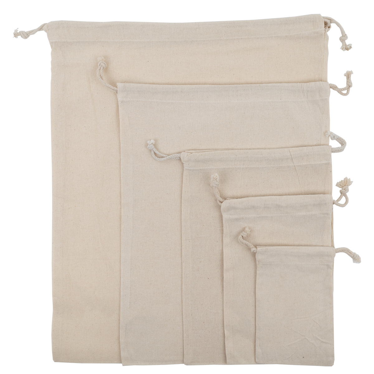 Cotton drawstring pouches