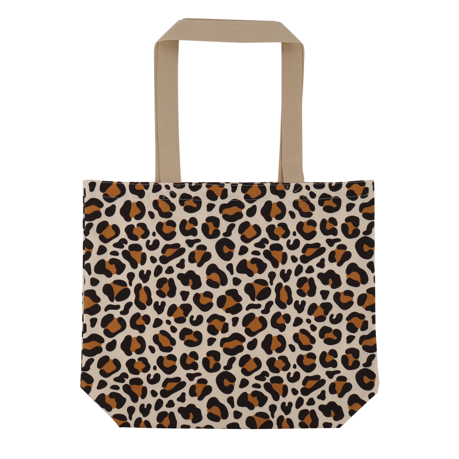 Baumwoll-Shopper mit Leopardenmuster