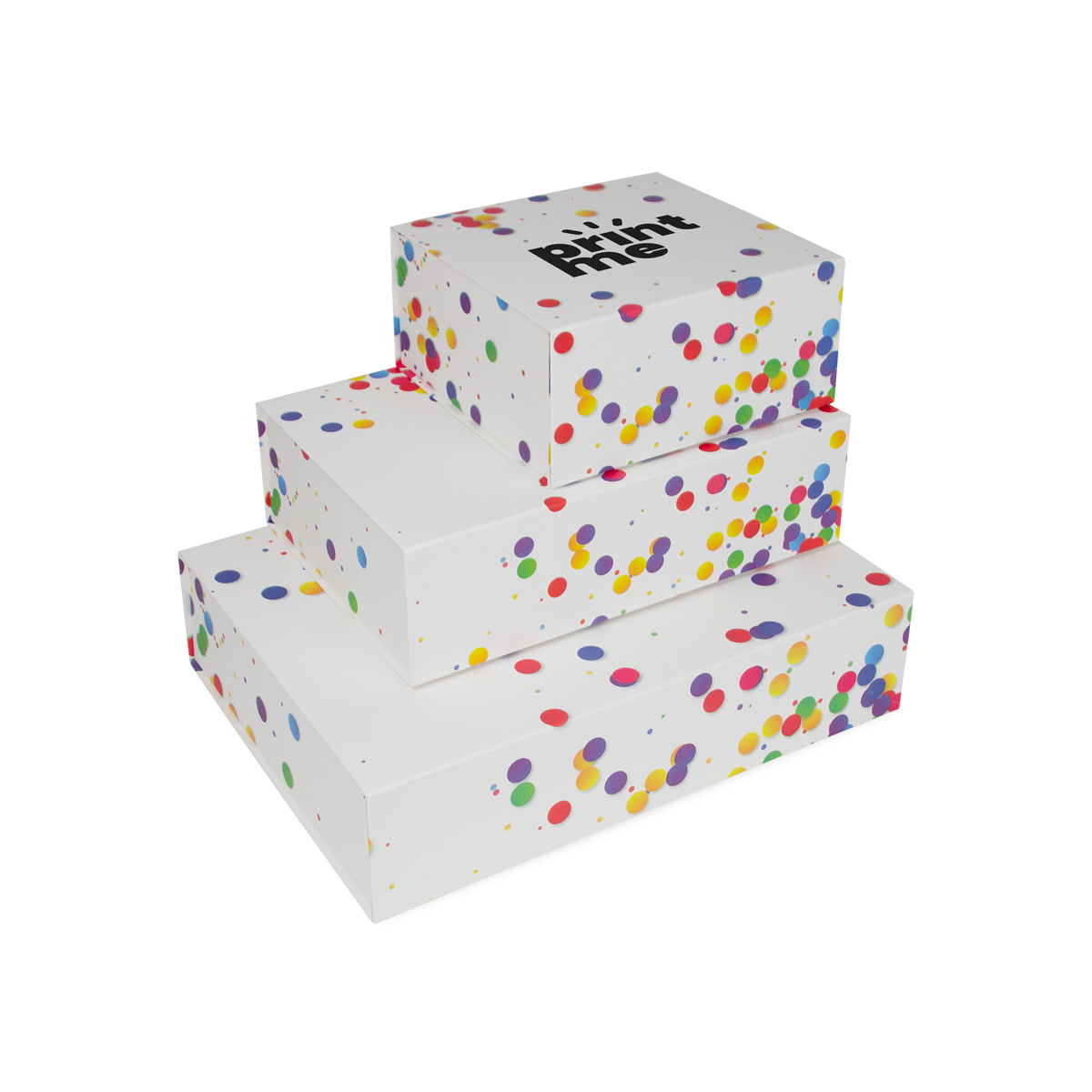 Confetti magnetic boxes - Kraft