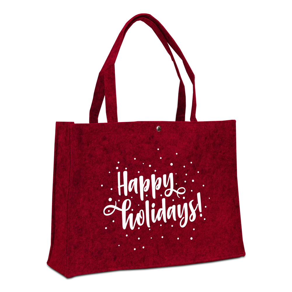 Felt Christmas bags - Happy holidays!