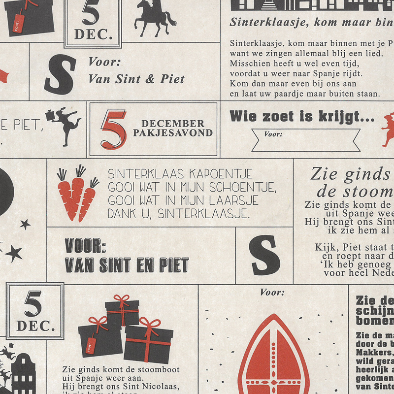 Sinterklaas inpakpapier - D040