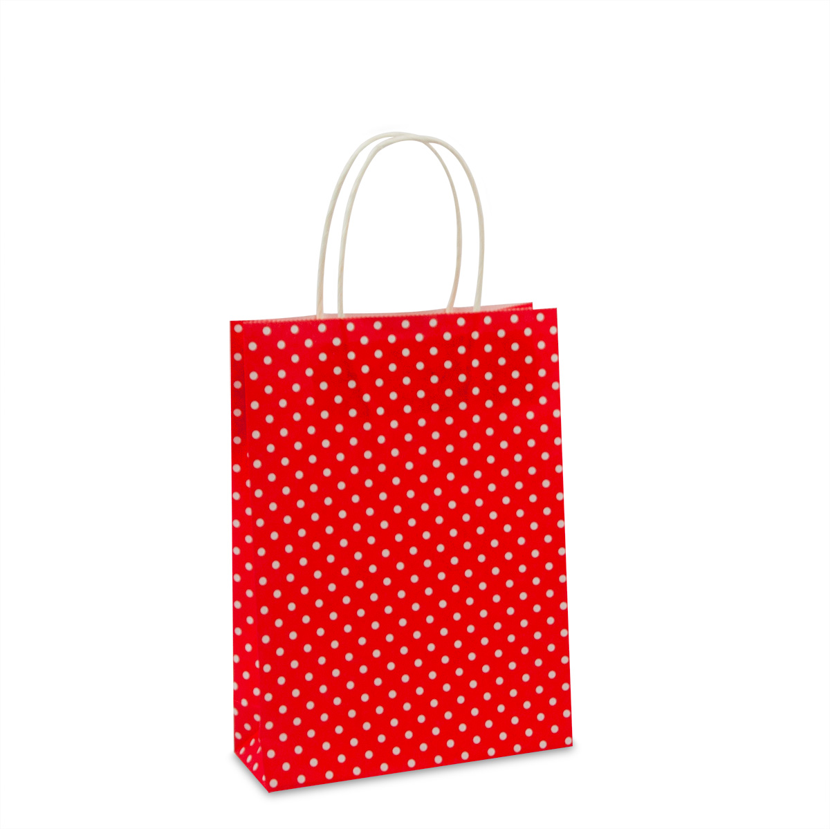 Papiertaschen mit gedrehte Kordeln - Polka Dot