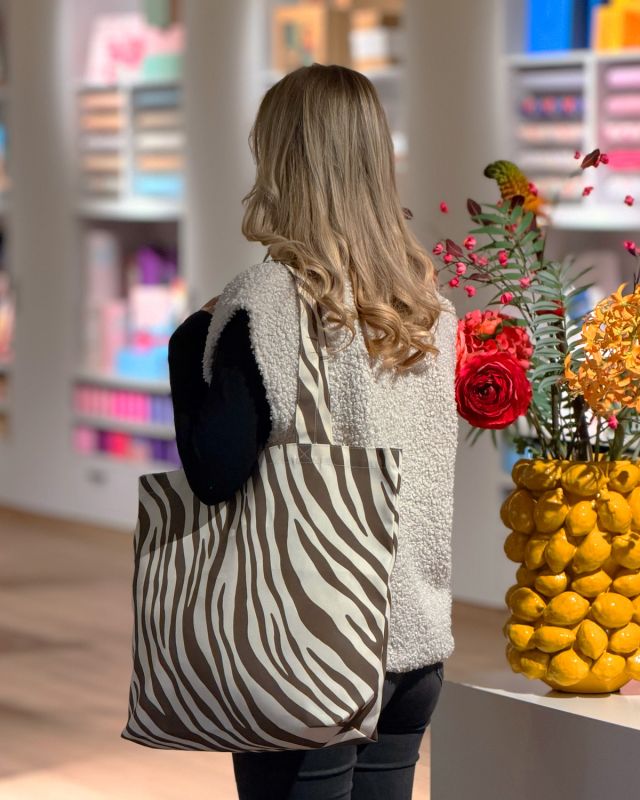 Cotton zebra tote bags