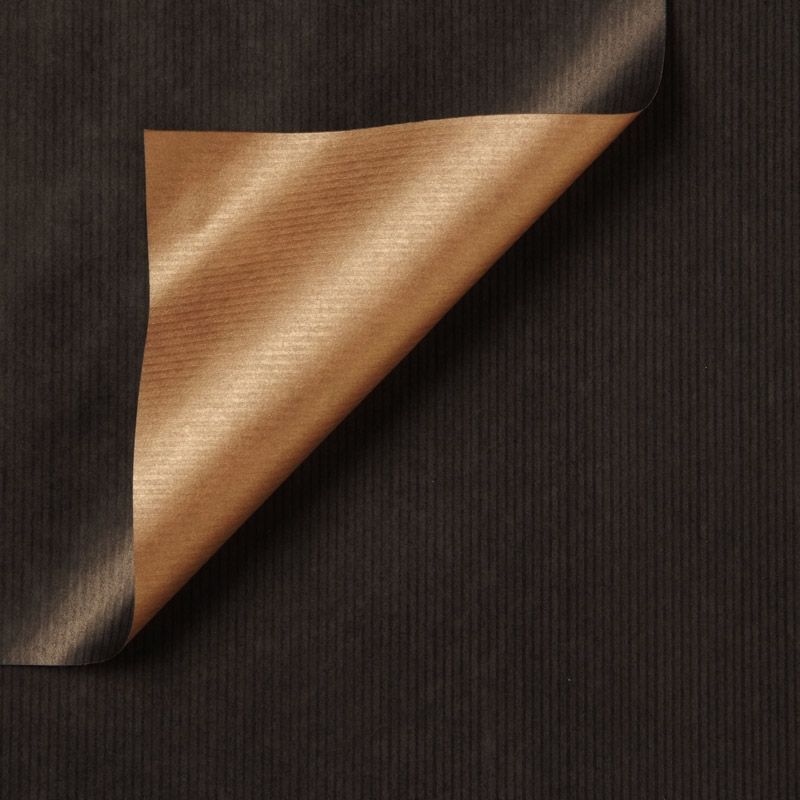 Gestreiftes Geschenkpapier - Schwarz/Gold