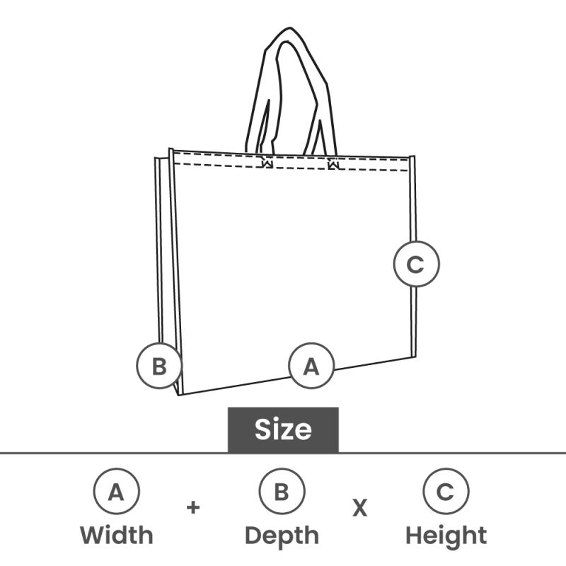 Non-Woven Shopper - Duoton Rot/Schwarz