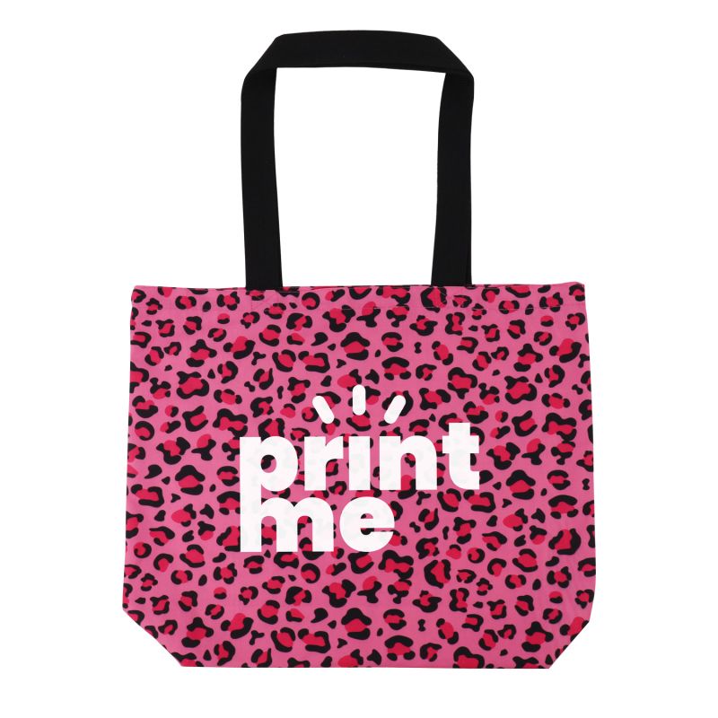 Baumwoll-Shopper mit Panthermuster