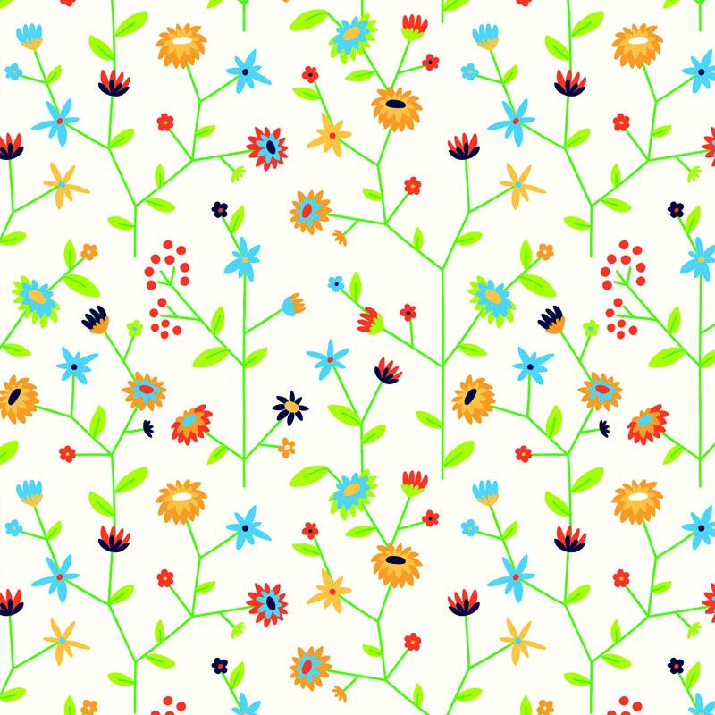 Grass wrapping paper - Flower design